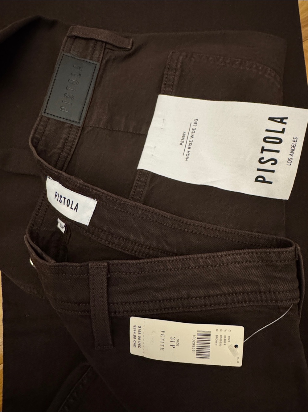 NWT Size 31P - Pistola Penny High-Rise Wide-Leg Jeans 99% Cotton (NWT $248) - Picture 6 of 16